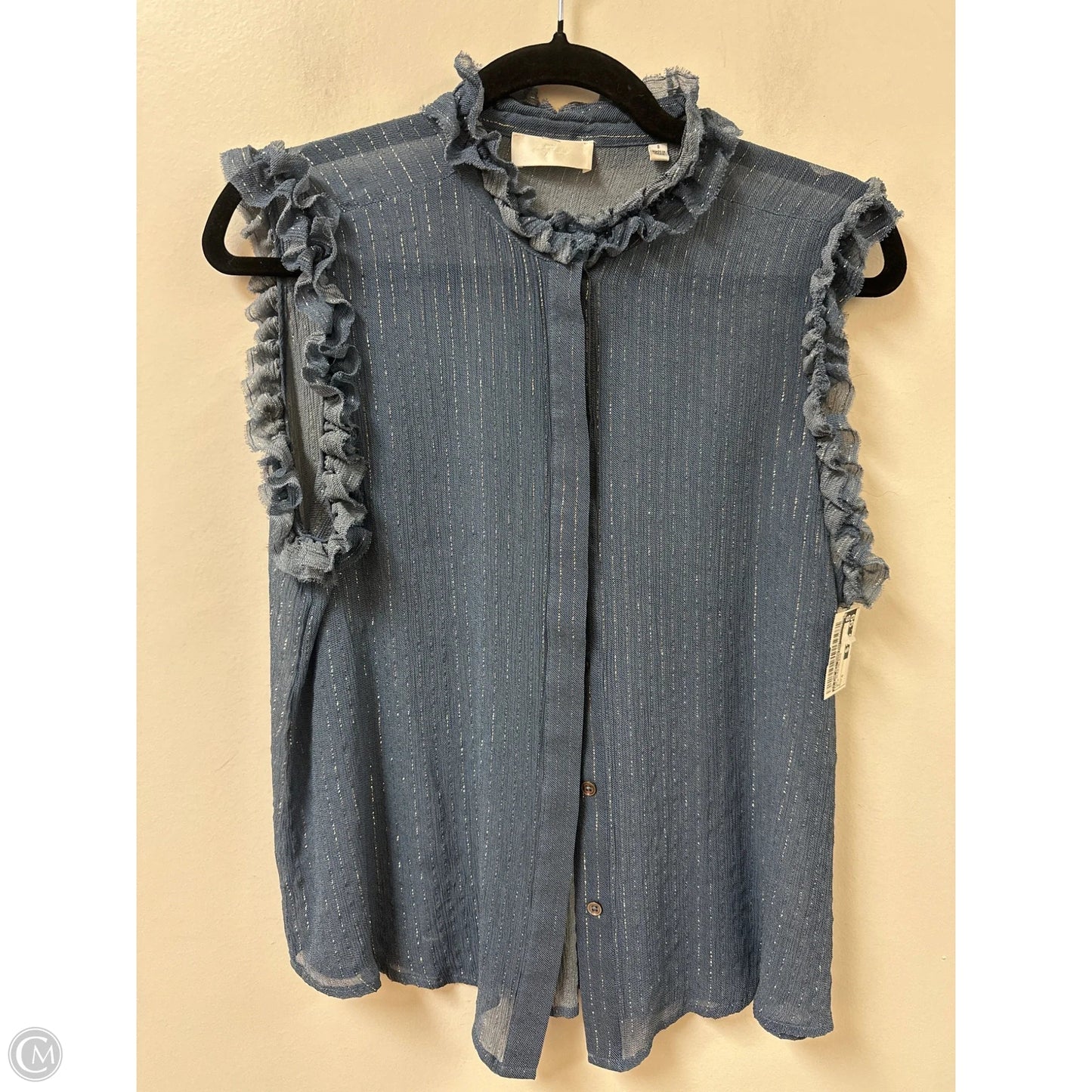 Top Sleeveless By 7 For All Mankind In Blue, Size: S