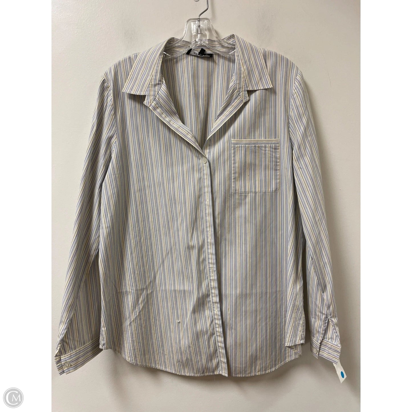 Top Long Sleeve Designer By Lafayette 148 In Yellow, Size: L