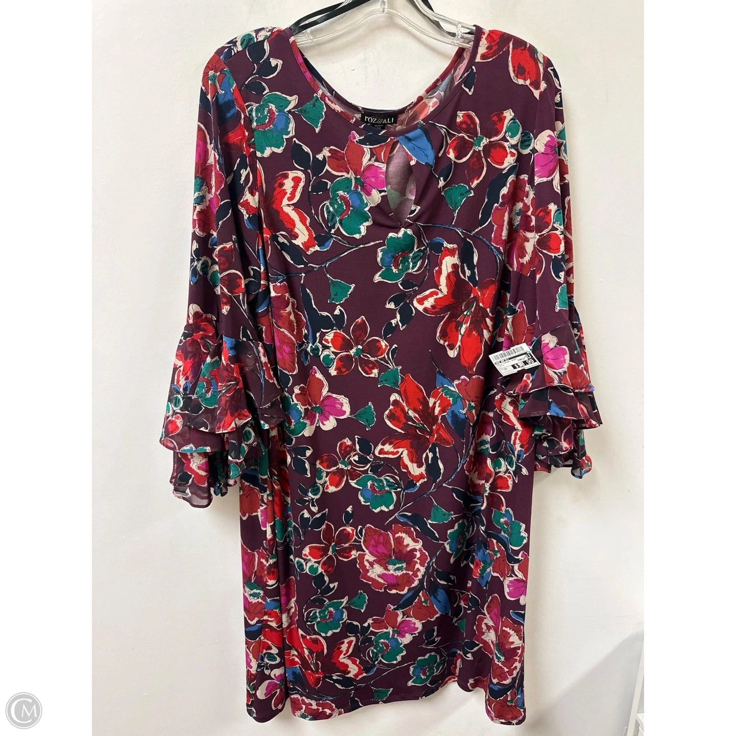 Dress Casual Short By Roz And Ali In Purple, Size: 2x