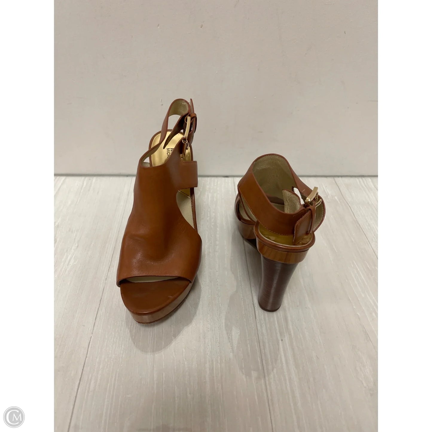 Sandals Heels Wedge By Michael By Michael Kors In Brown, Size: 7.5
