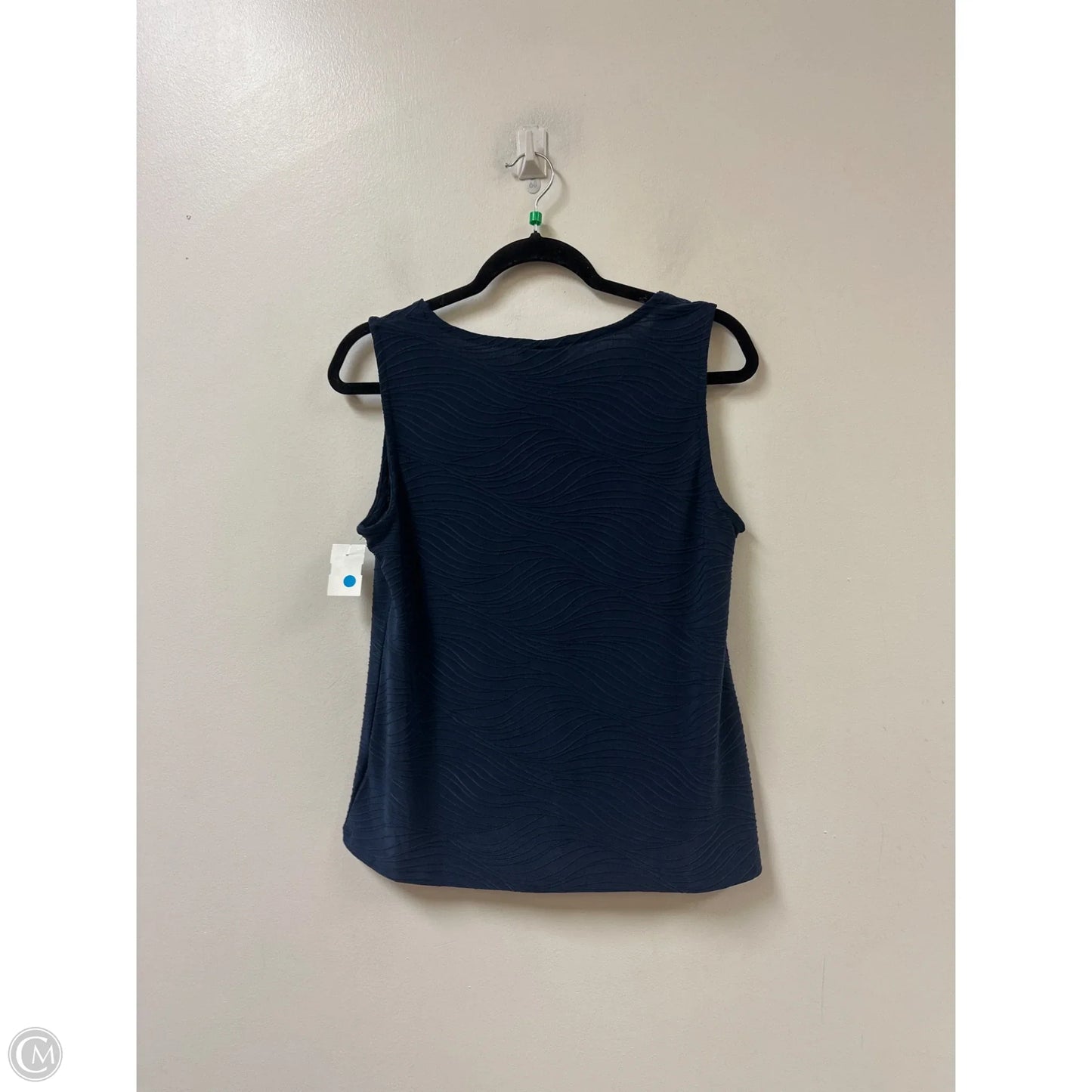 Top Sleeveless By Jm Collections In Navy, Size: Lp