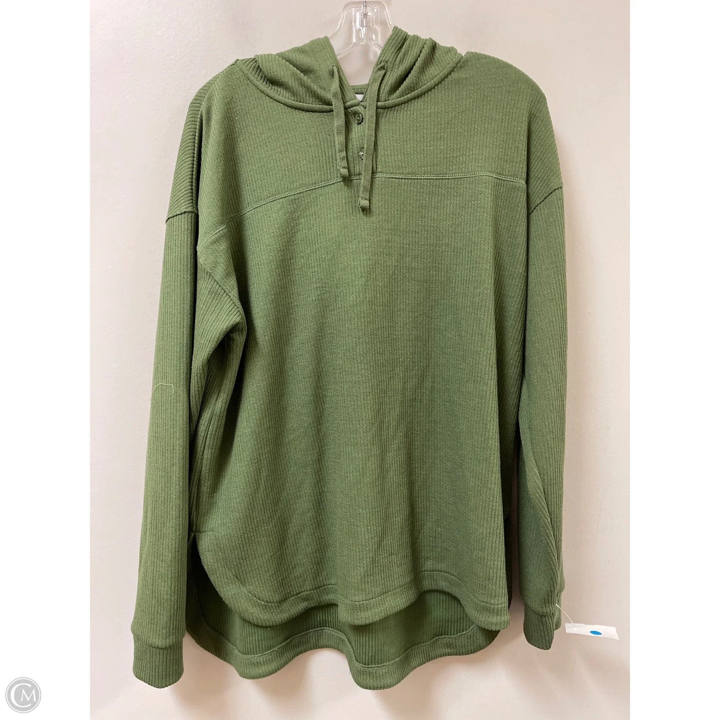 Top Long Sleeve By Time And Tru In Green, Size: L