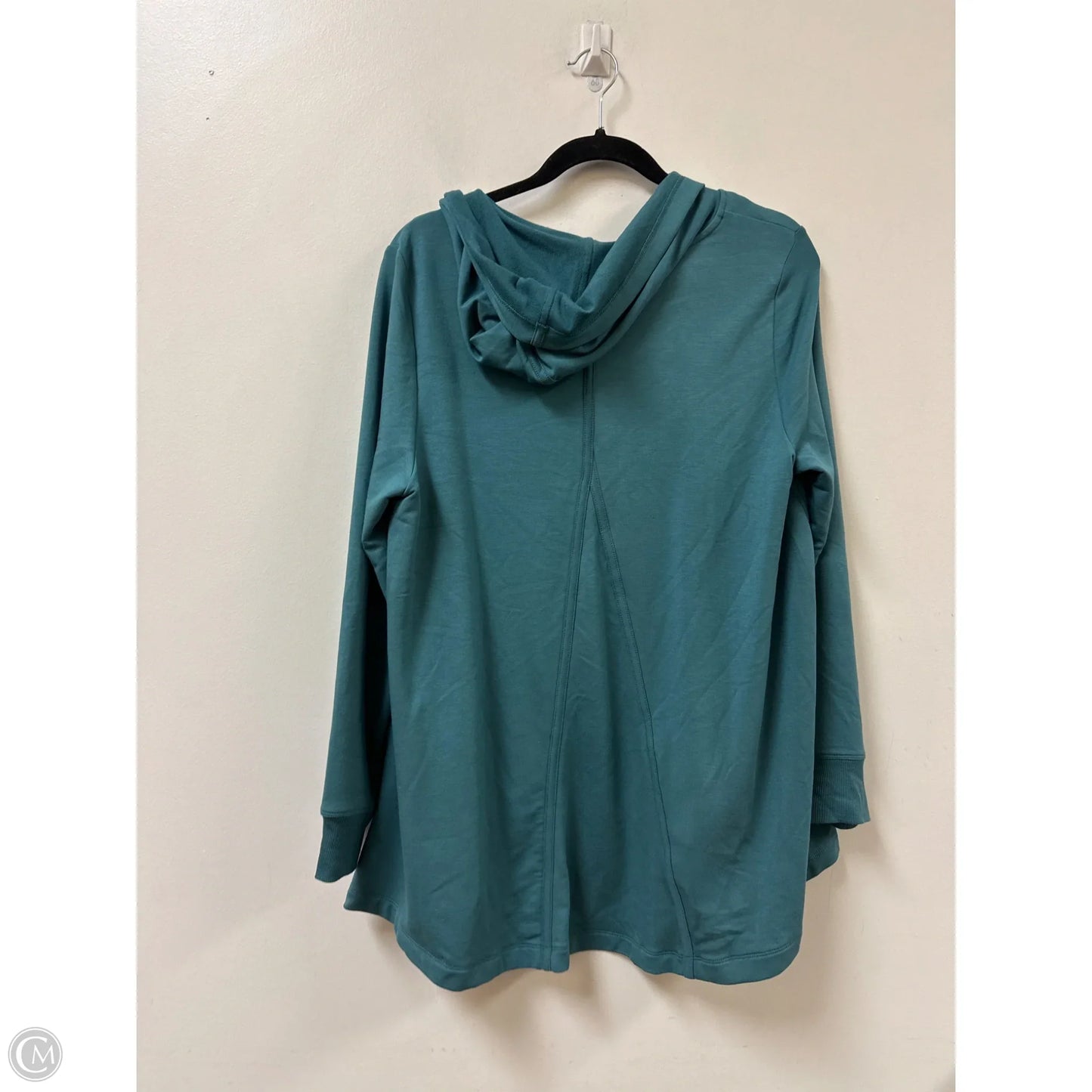 Sweatshirt Hoodie By Soft Surroundings In Teal, Size: M