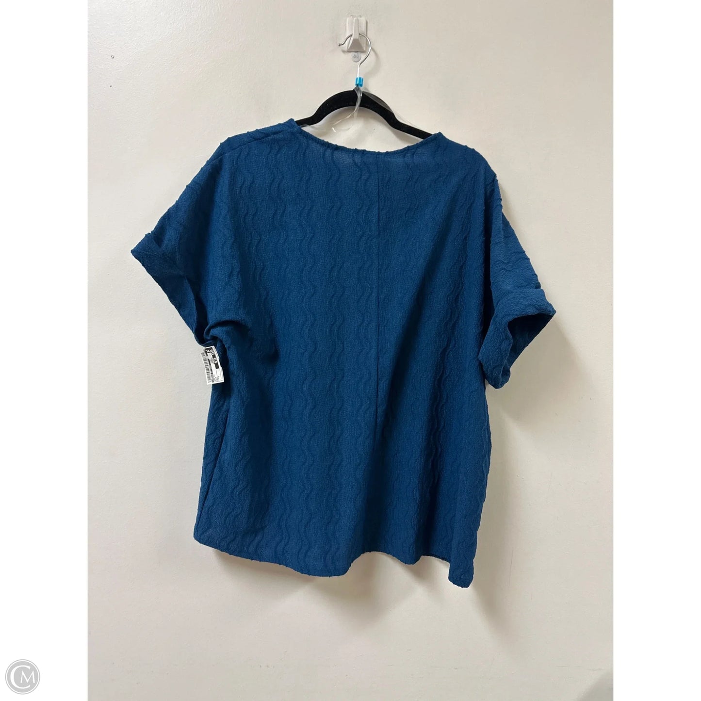 Top Short Sleeve By Andree By Unit In Blue, Size: L