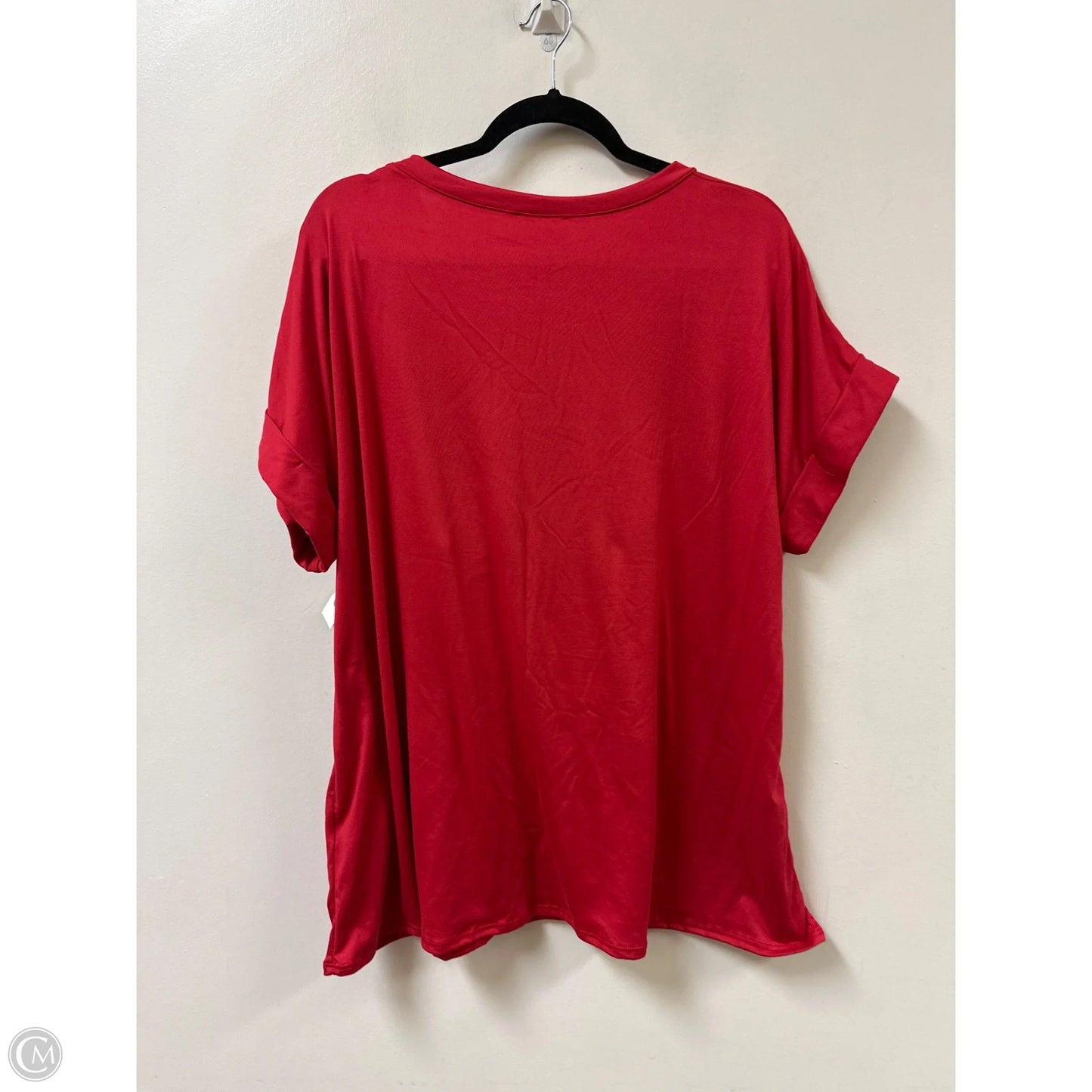 Top Short Sleeve By Clothes Mentor In Red, Size: 3x