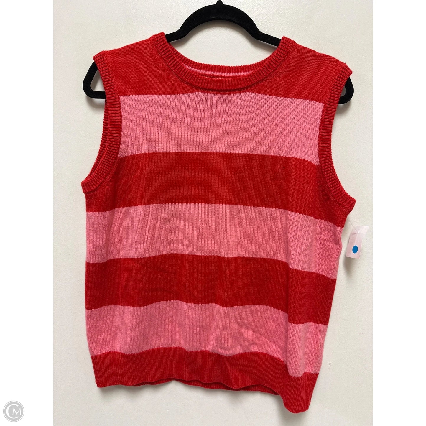 Vest Sweater By Boden In Pink & Red, Size: M