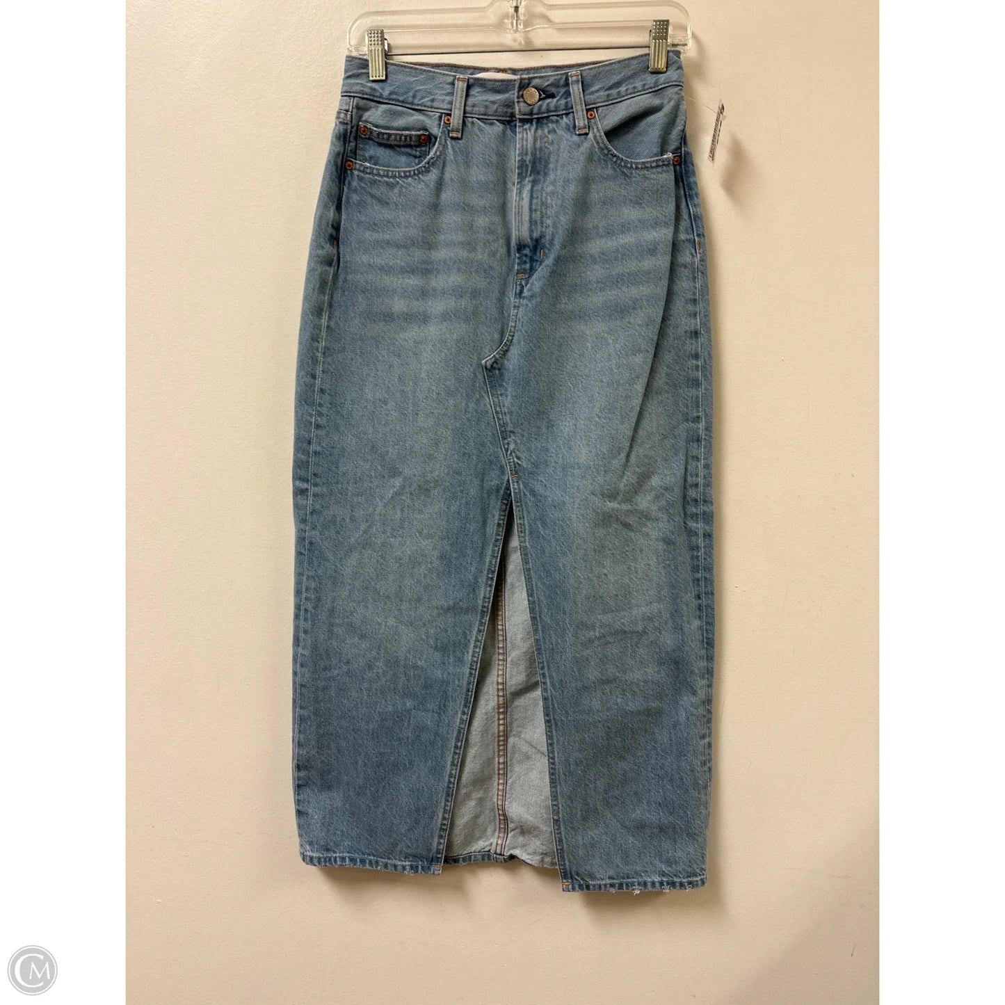 Skirt Maxi By Clothes Mentor In Blue Denim, Size: 4