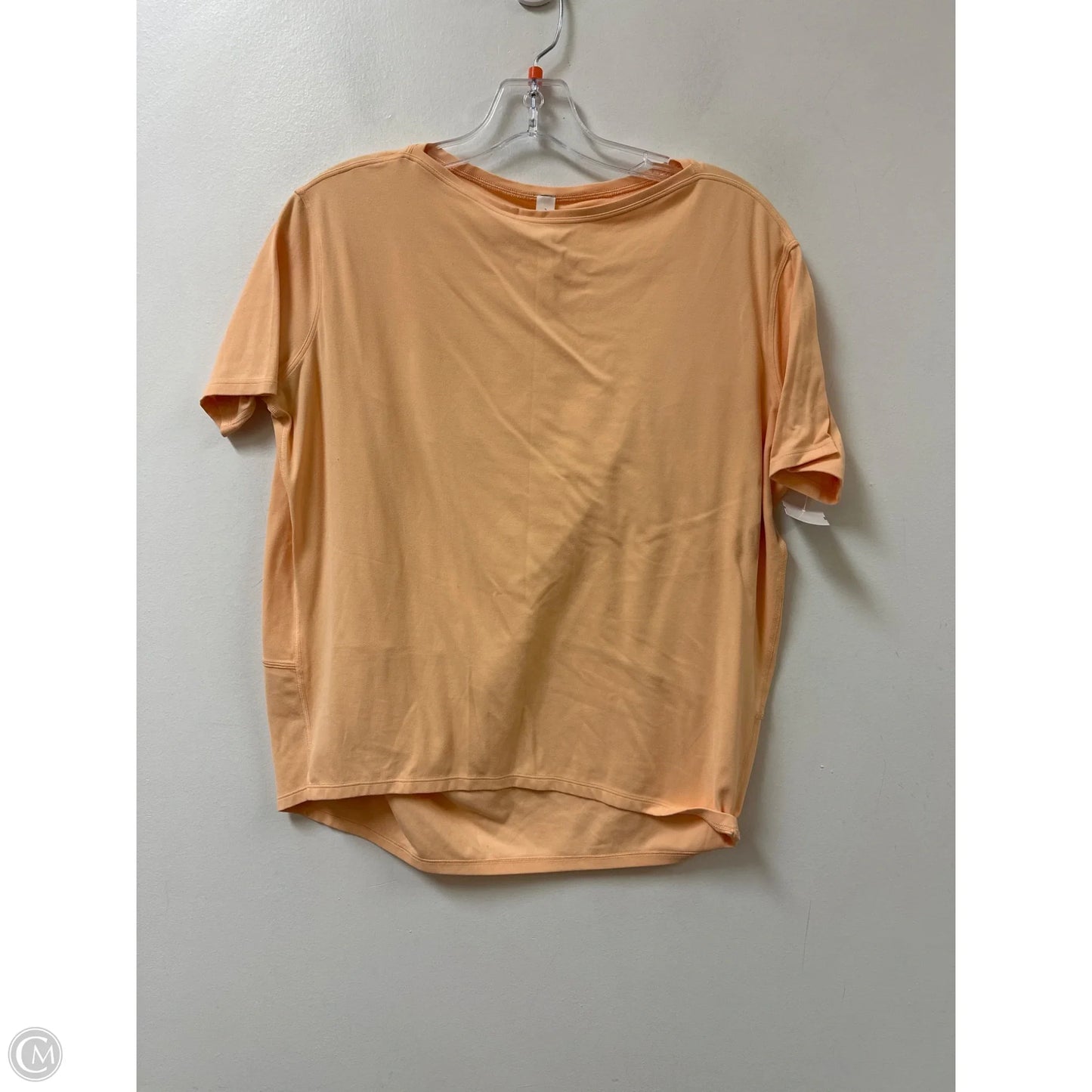 Athletic Top Short Sleeve By Lululemon In Orange, Size: 2