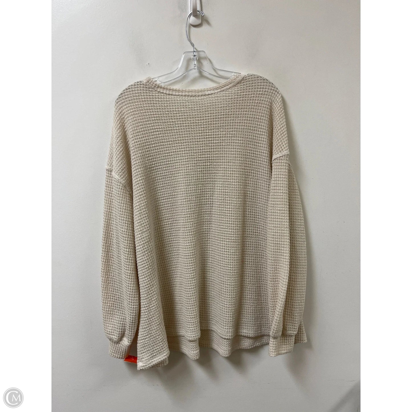 Top Long Sleeve By Emery Rose In Cream, Size: 2x