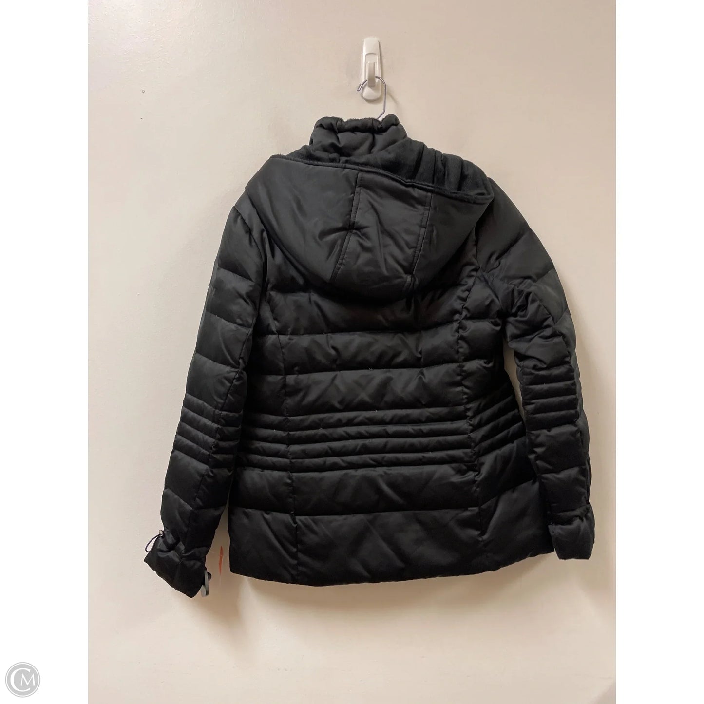 Coat Puffer & Quilted By Dkny In Black, Size: M