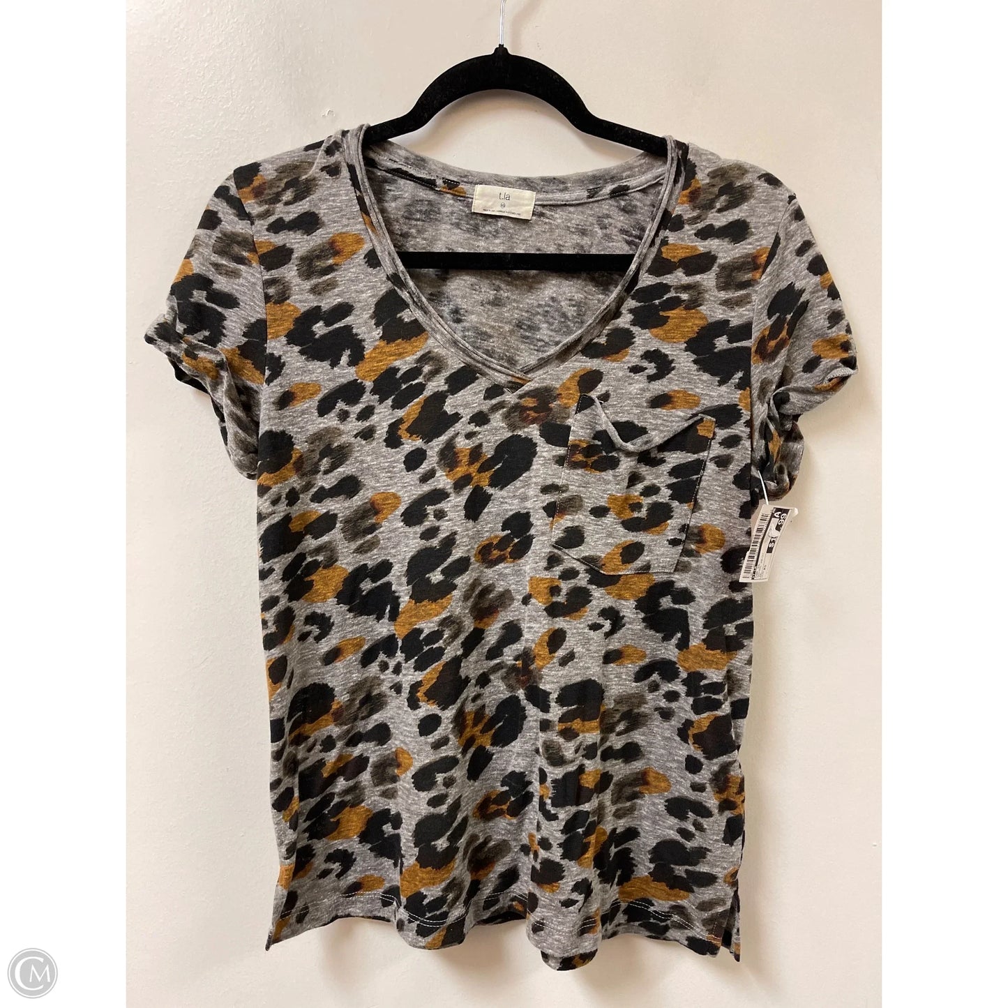 Top Short Sleeve By T.la In Animal Print, Size: Xs