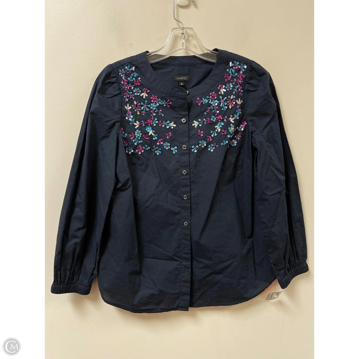 Top Long Sleeve By Talbots In Navy, Size: Xs