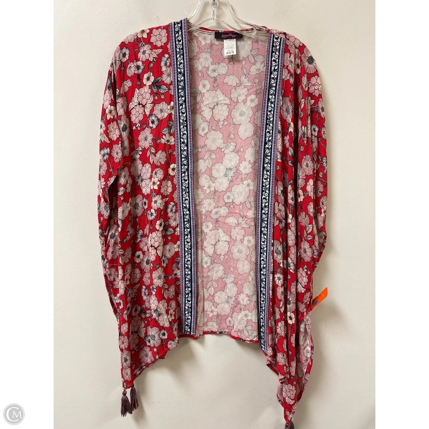 Kimono By Clothes Mentor In Red, Size: Osfm