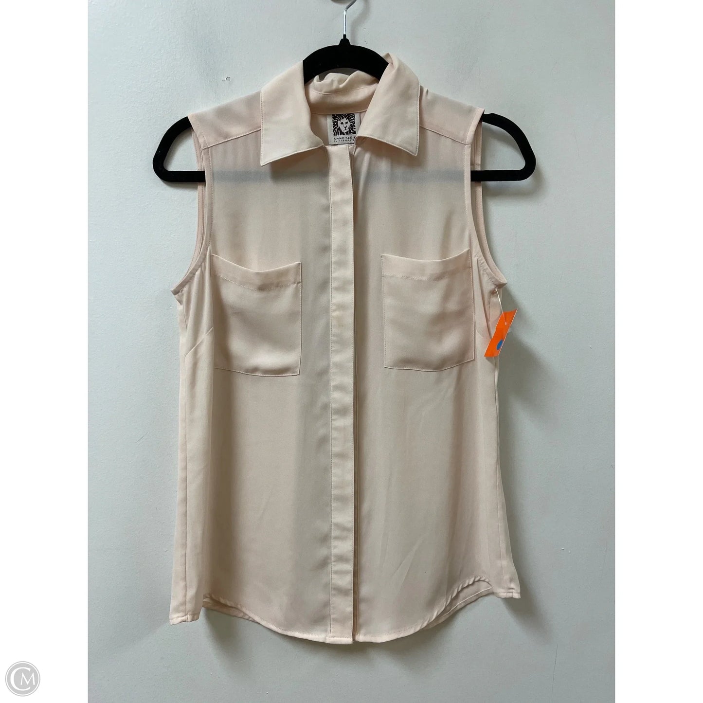 Top Sleeveless By Anne Klein In Peach, Size: Xs