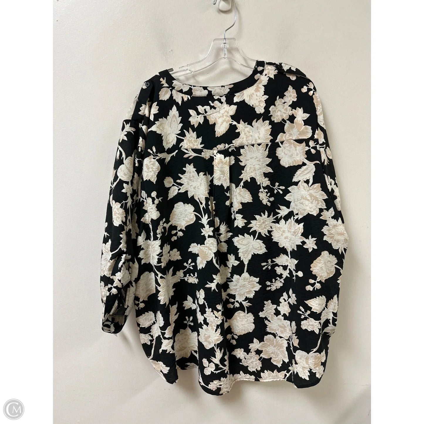 Blouse Long Sleeve By Torrid In Black, Size: 4x