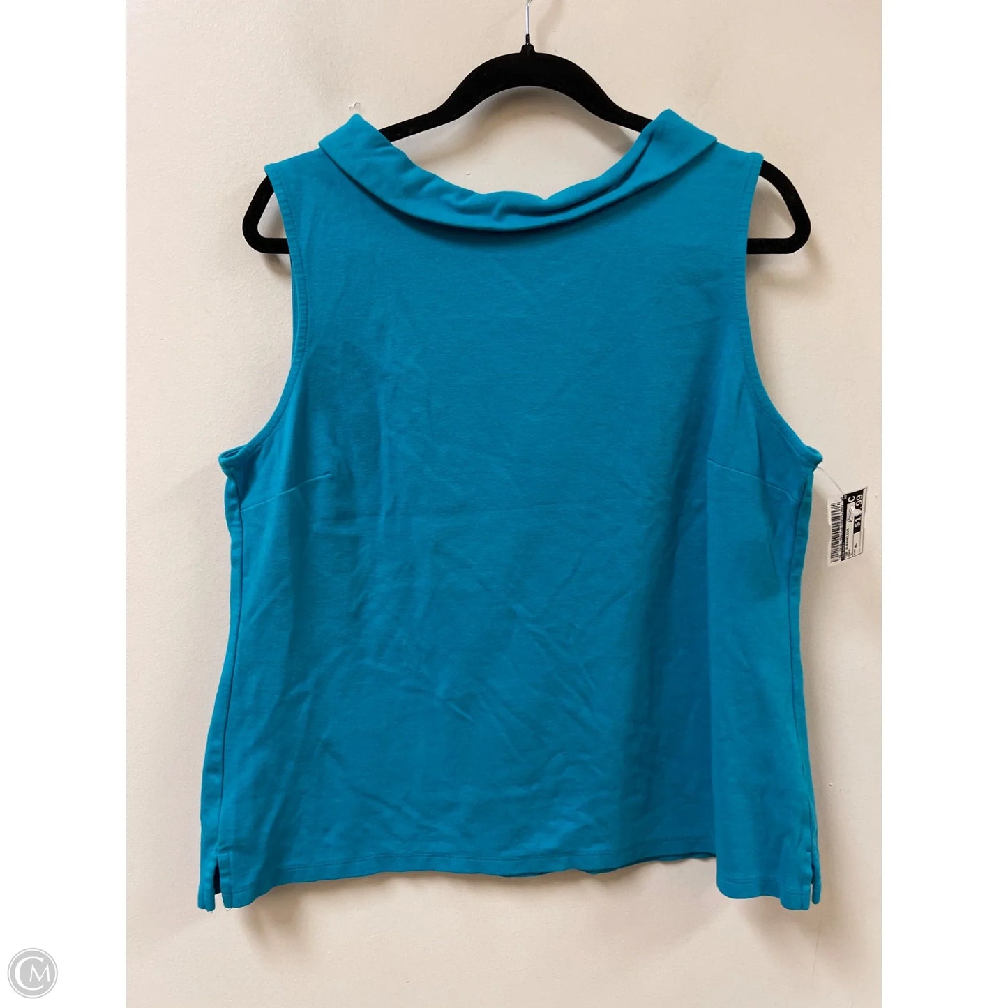 Top Sleeveless By Talbots In Aqua, Size: Xl