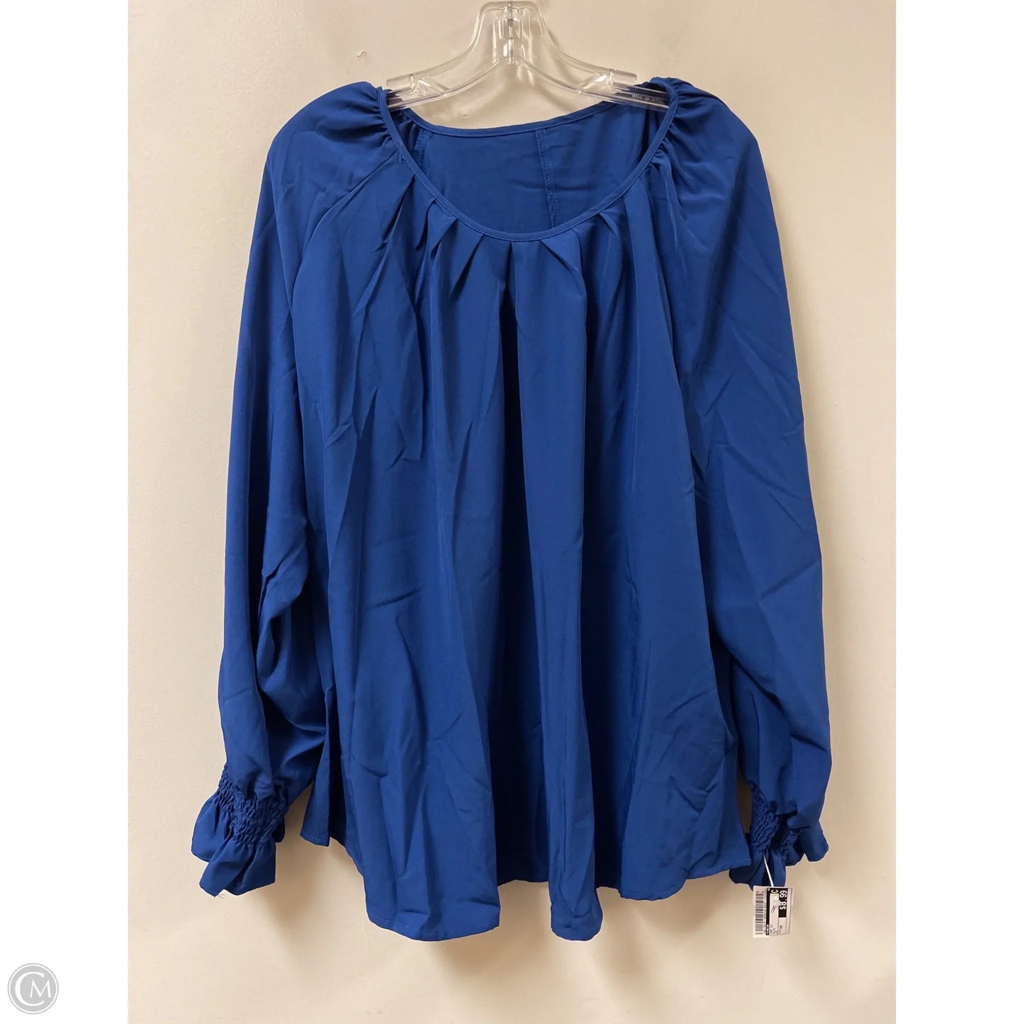 Top Long Sleeve By Shein In Blue, Size: 4x
