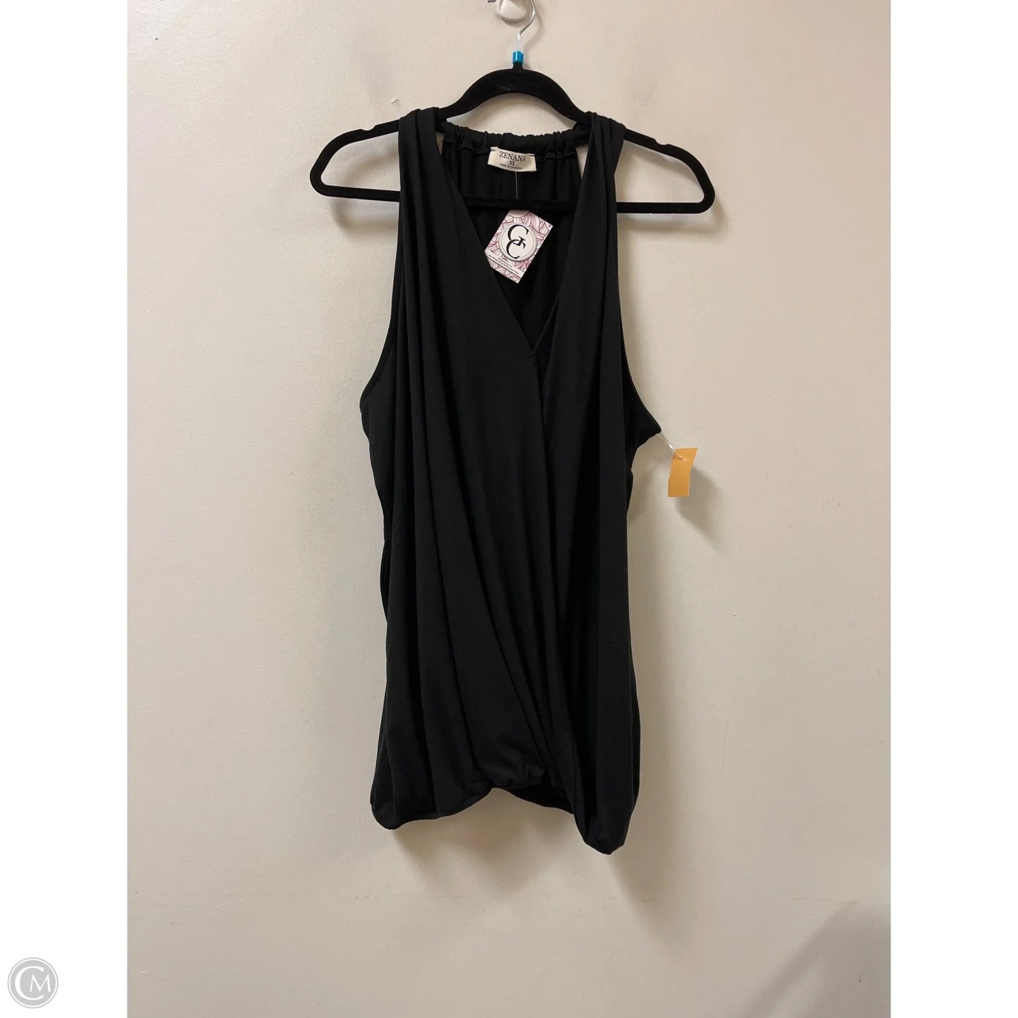 Top Sleeveless By Zenana In Black, Size: 3x