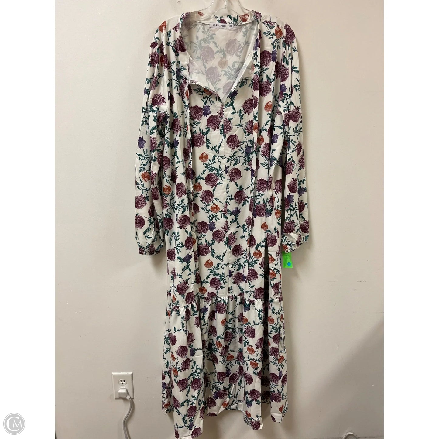 Dress Casual Maxi By Misslook In Cream, Size: 3x