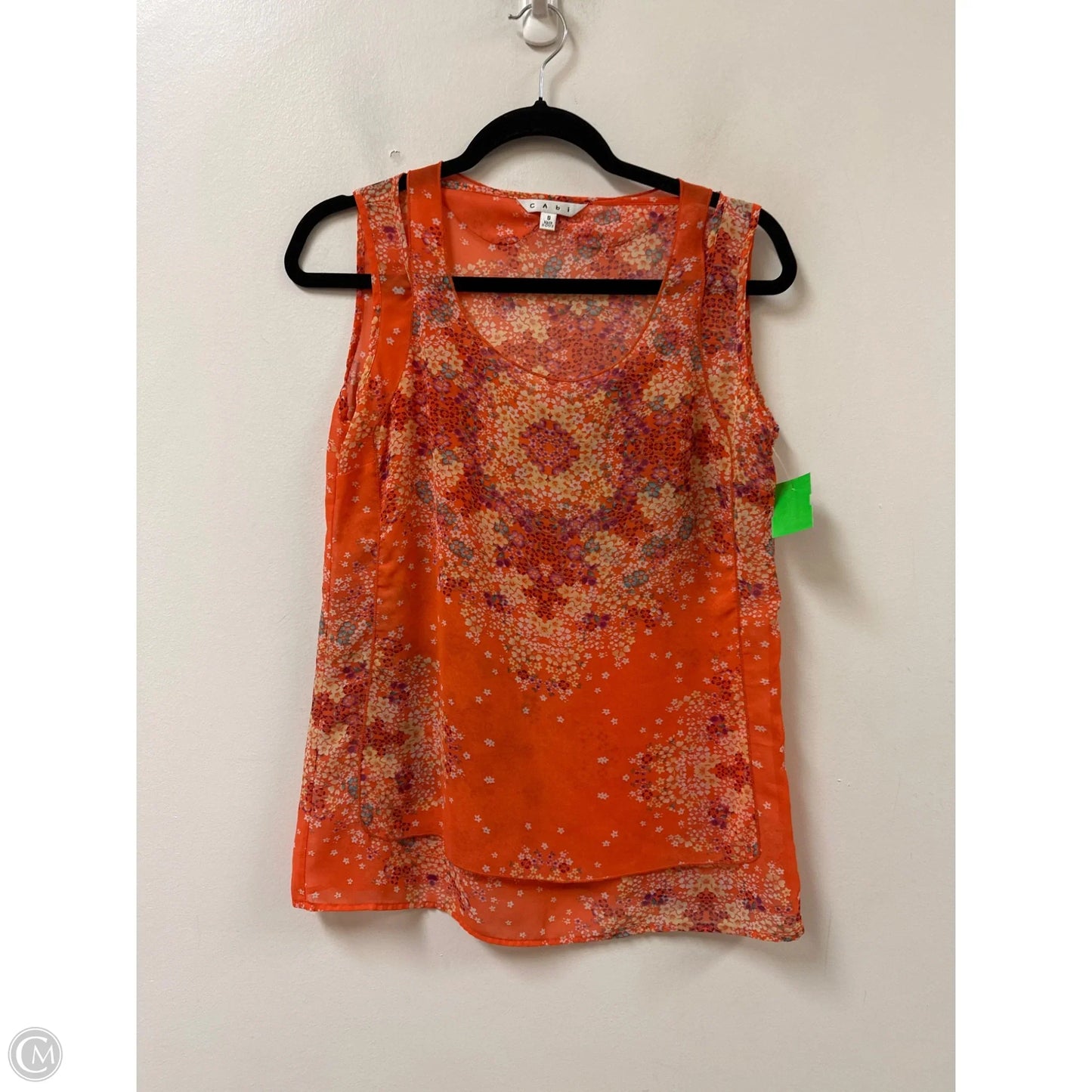 Top Sleeveless By Cabi In Orange, Size: S