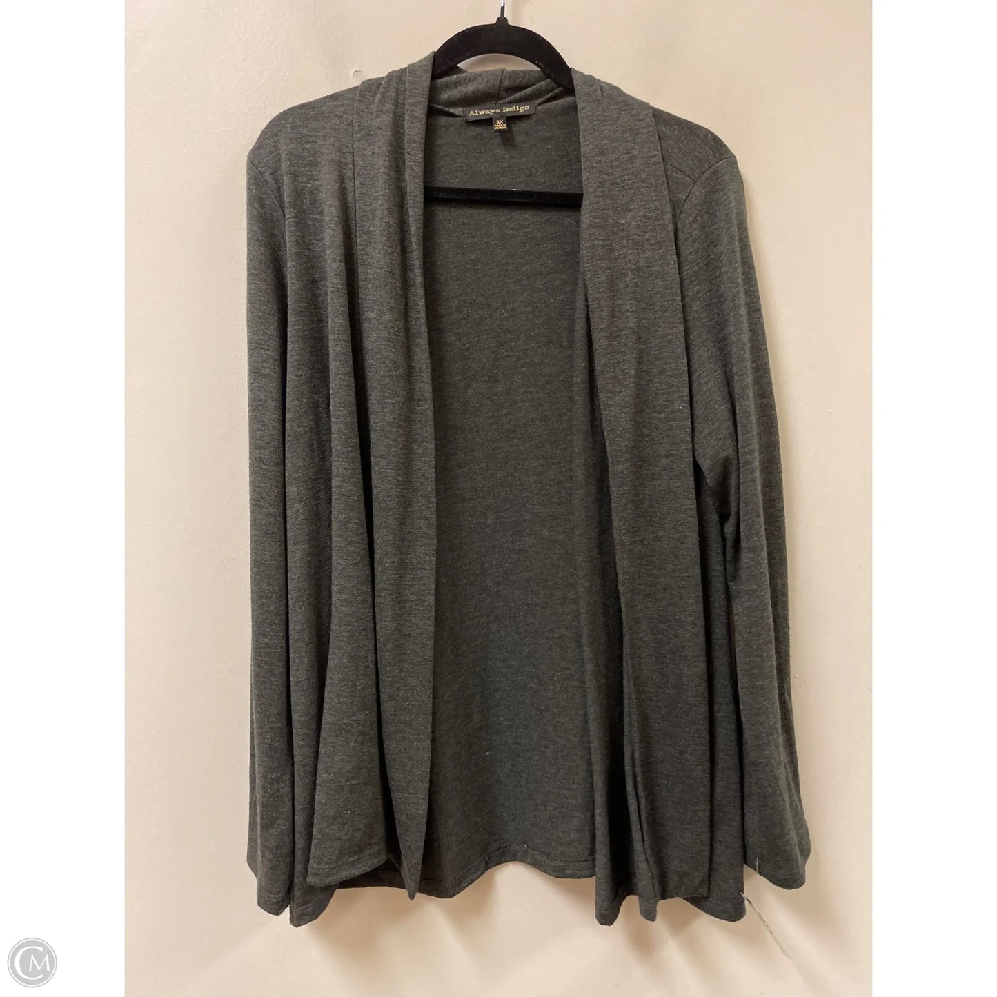 Cardigan By Always Indigo In Grey, Size: 2x
