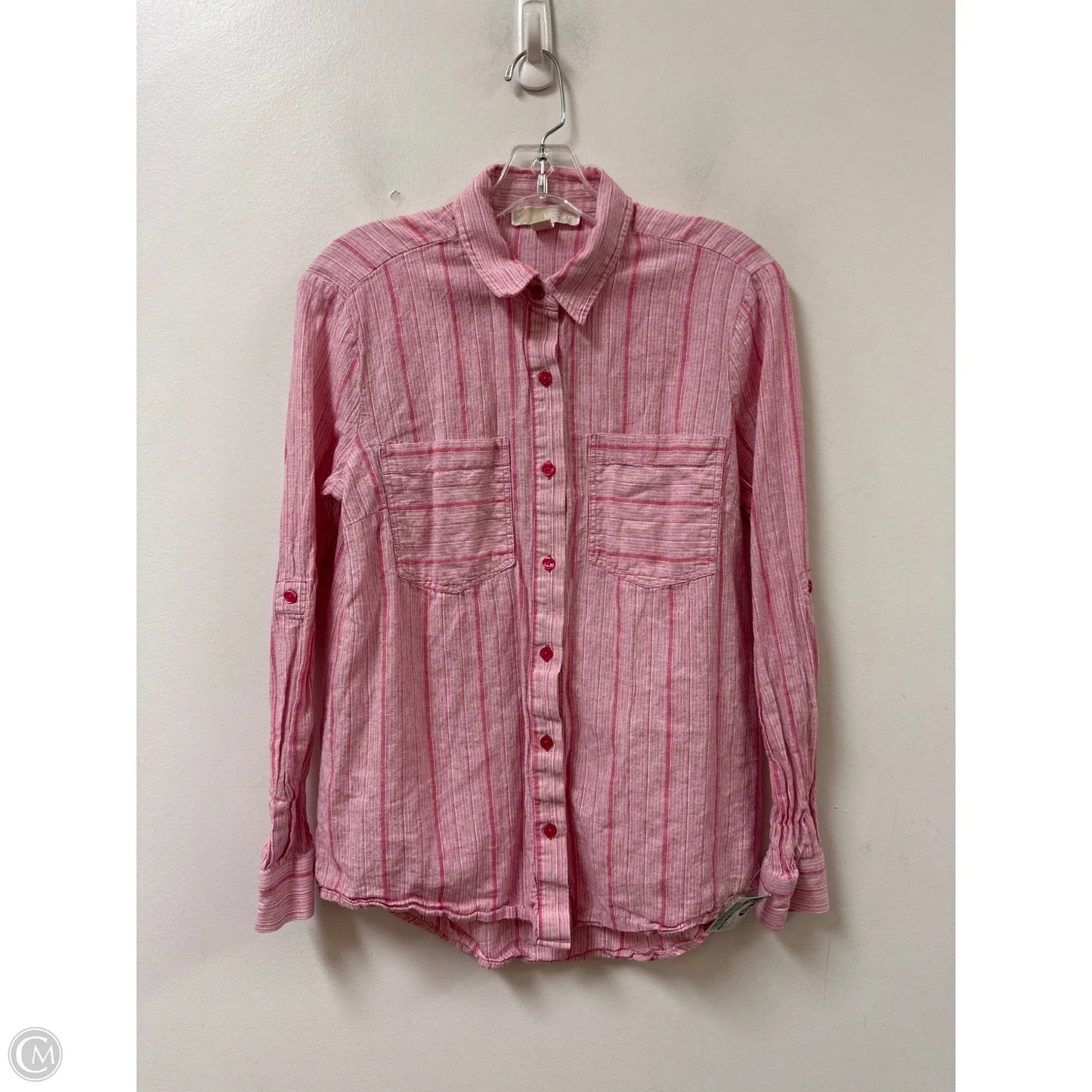 Top Long Sleeve By Michael By Michael Kors In Pink, Size: S