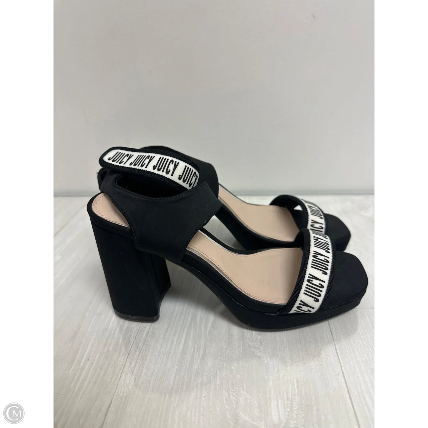 Sandals Heels Block By Juicy Couture In Black, Size: 10
