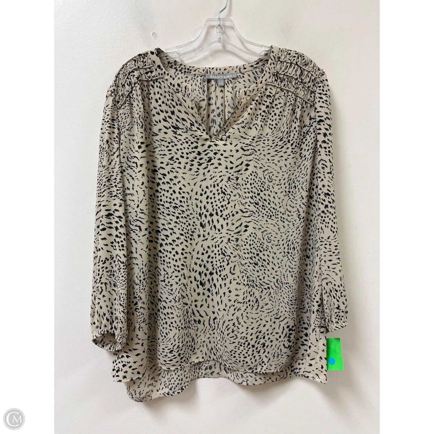 Top Long Sleeve By Daniel Rainn In Animal Print, Size: Xl
