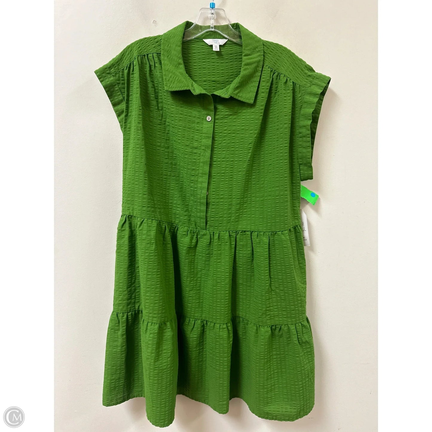 Dress Casual Short By Time And Tru In Green, Size: 2x