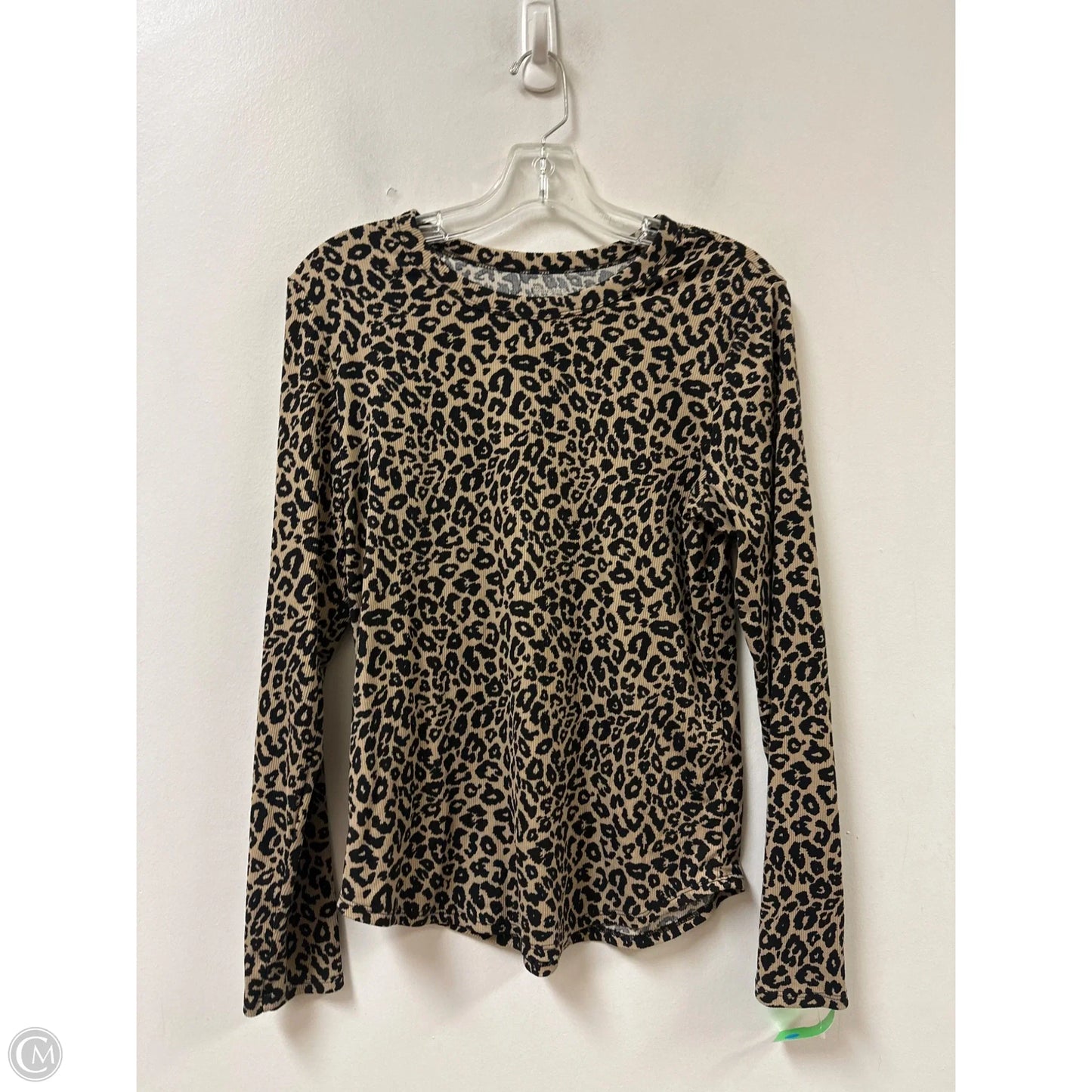 Top Long Sleeve Basic By No Boundaries In Animal Print, Size: L