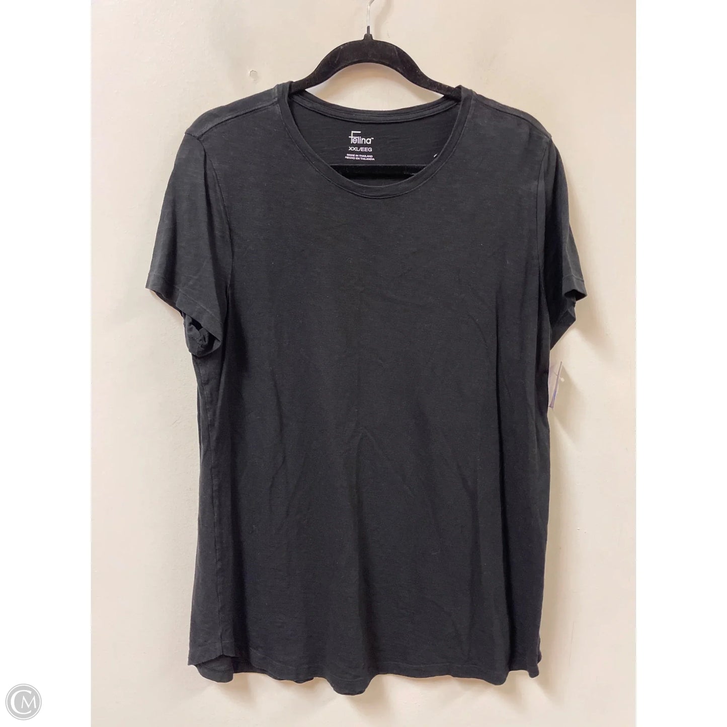 Top Short Sleeve Basic By Felina In Black, Size: 2x