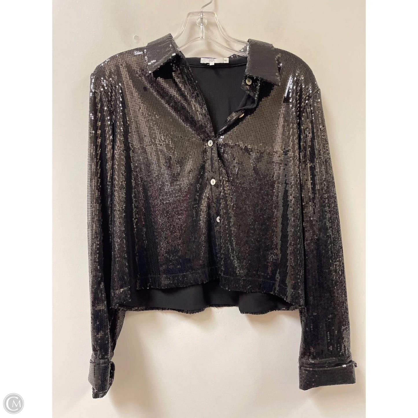 Top Long Sleeve By Clothes Mentor In Black, Size: M