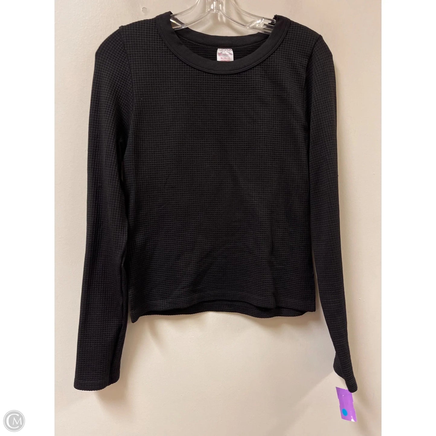 Top Long Sleeve Basic By No Boundaries In Black, Size: Xl