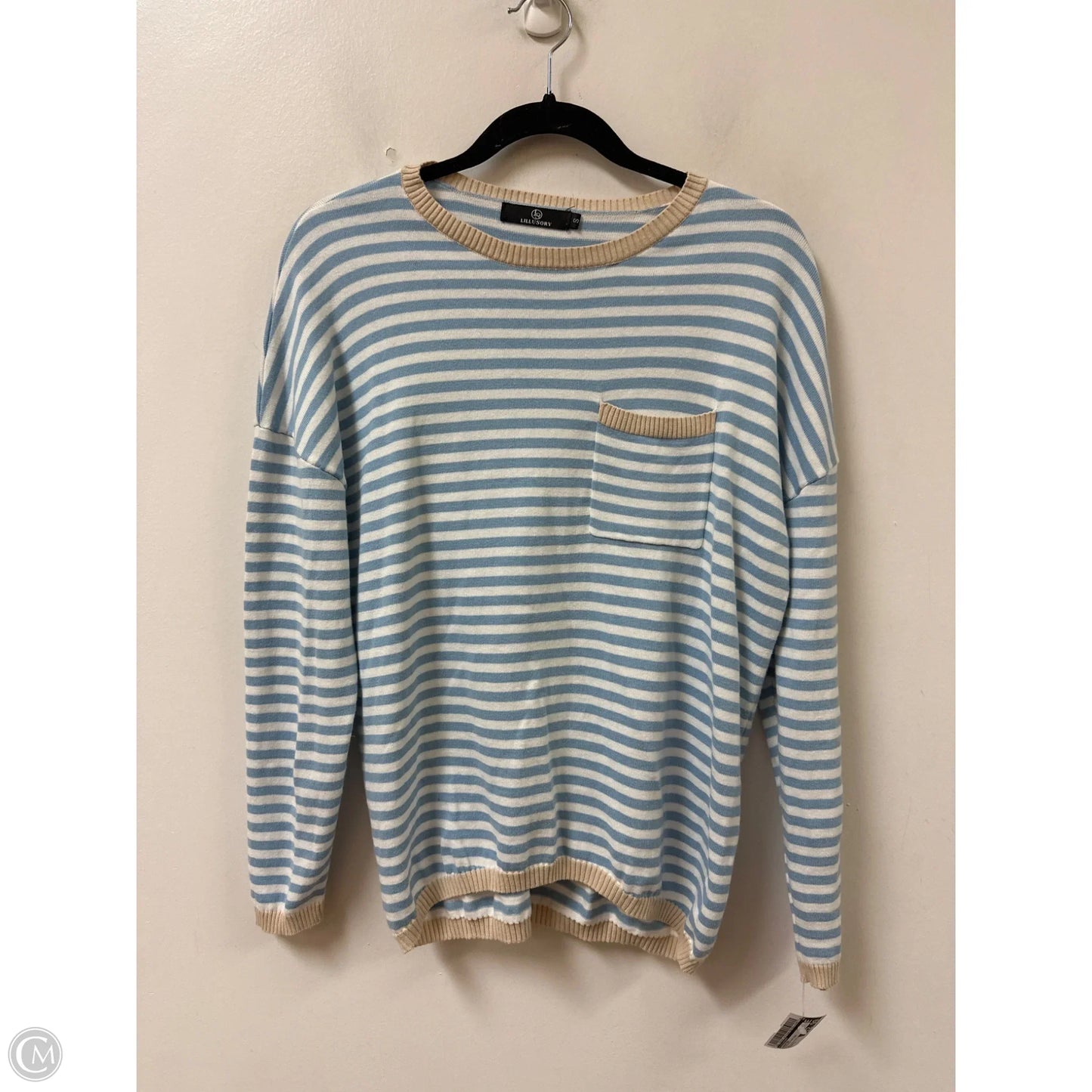 Sweater By Lillusory In Striped Pattern, Size: S