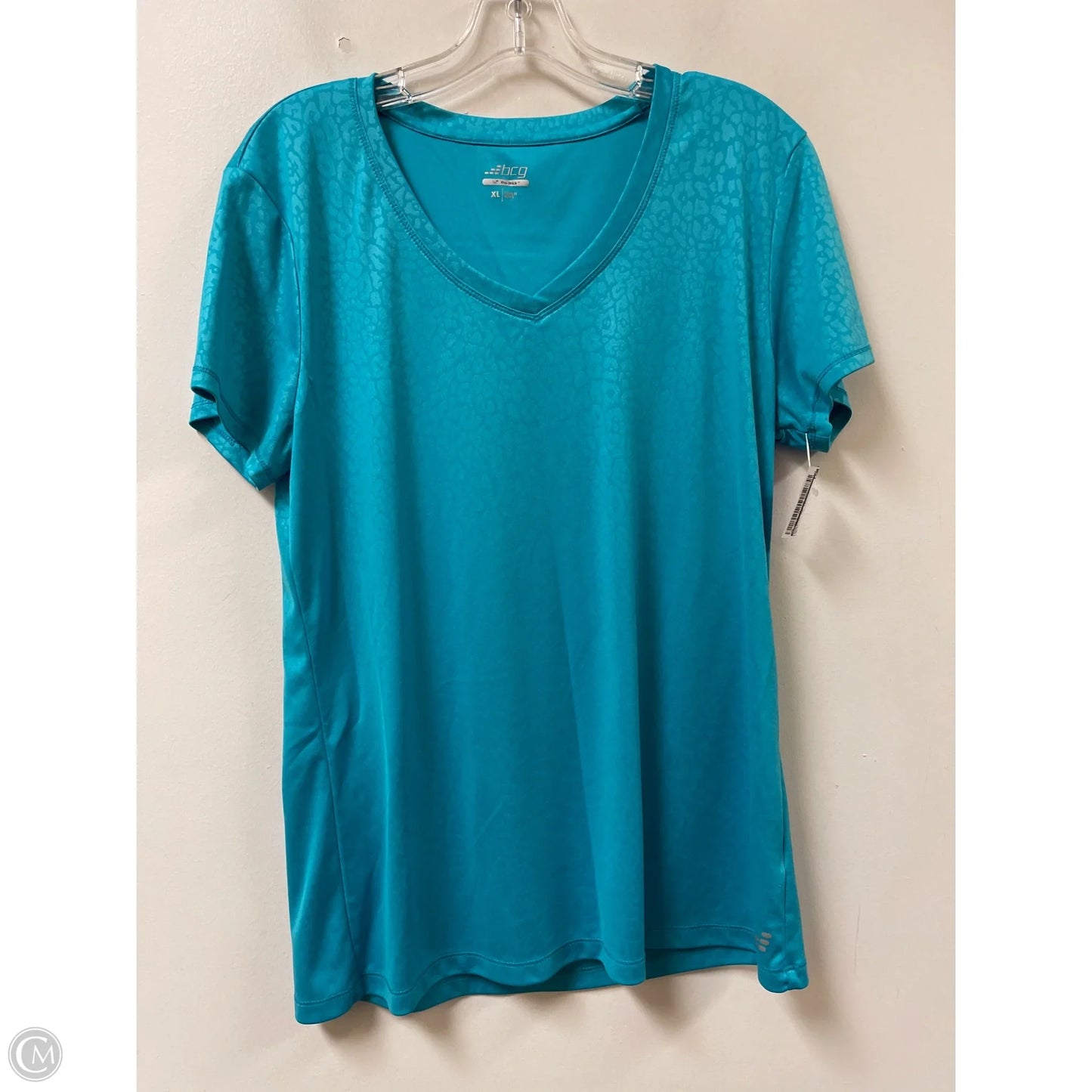 Athletic Top Short Sleeve By Bcg In Aqua, Size: Xl