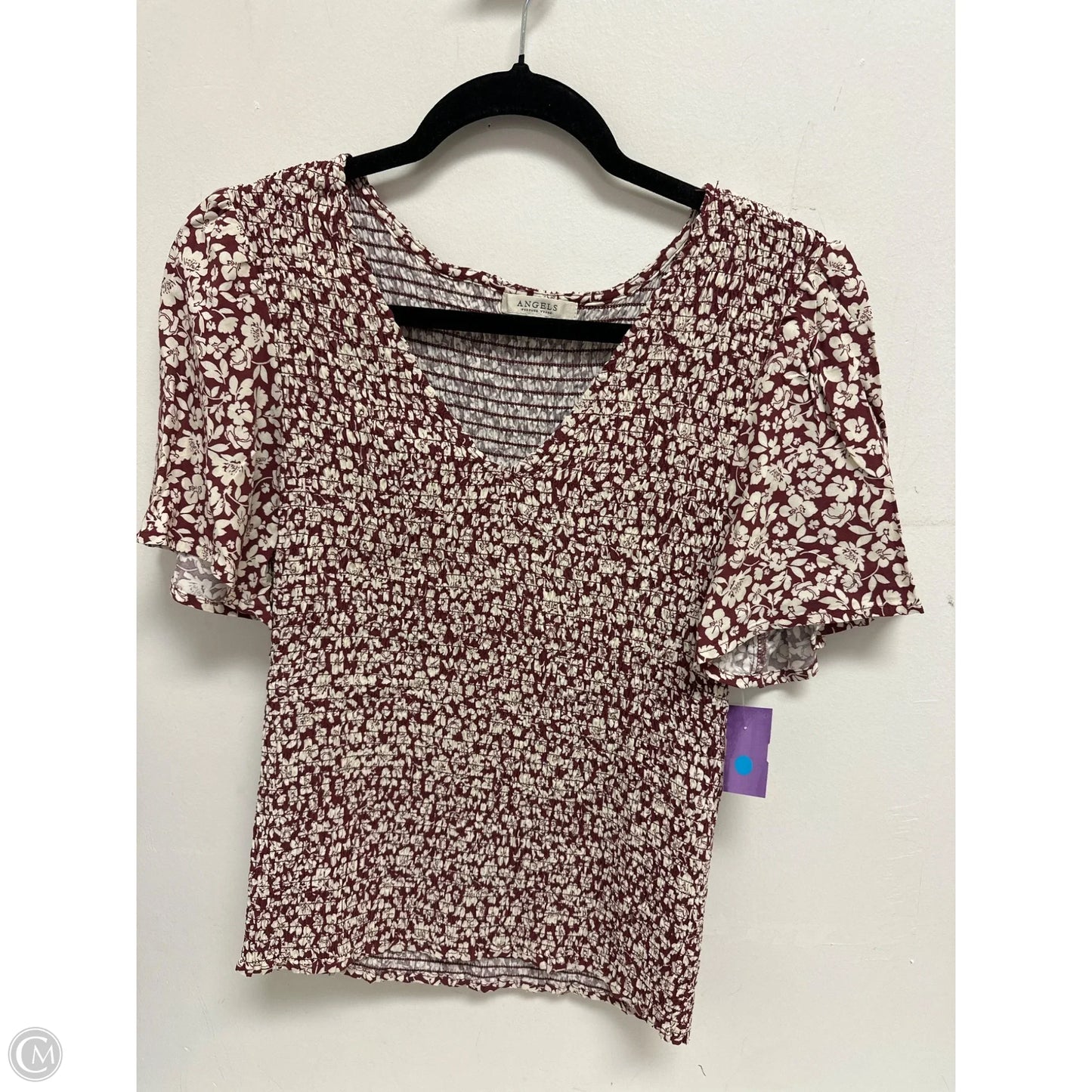 Top Short Sleeve By Angels In Red, Size: M