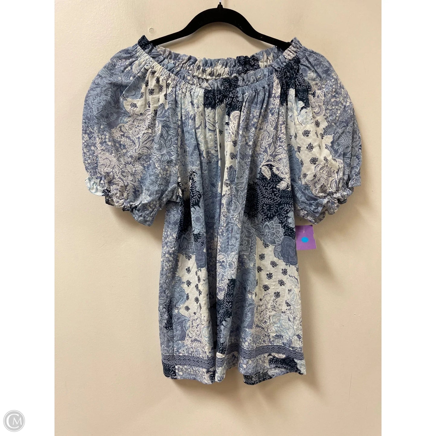 Top Short Sleeve By Frye And Co In Blue, Size: Xl