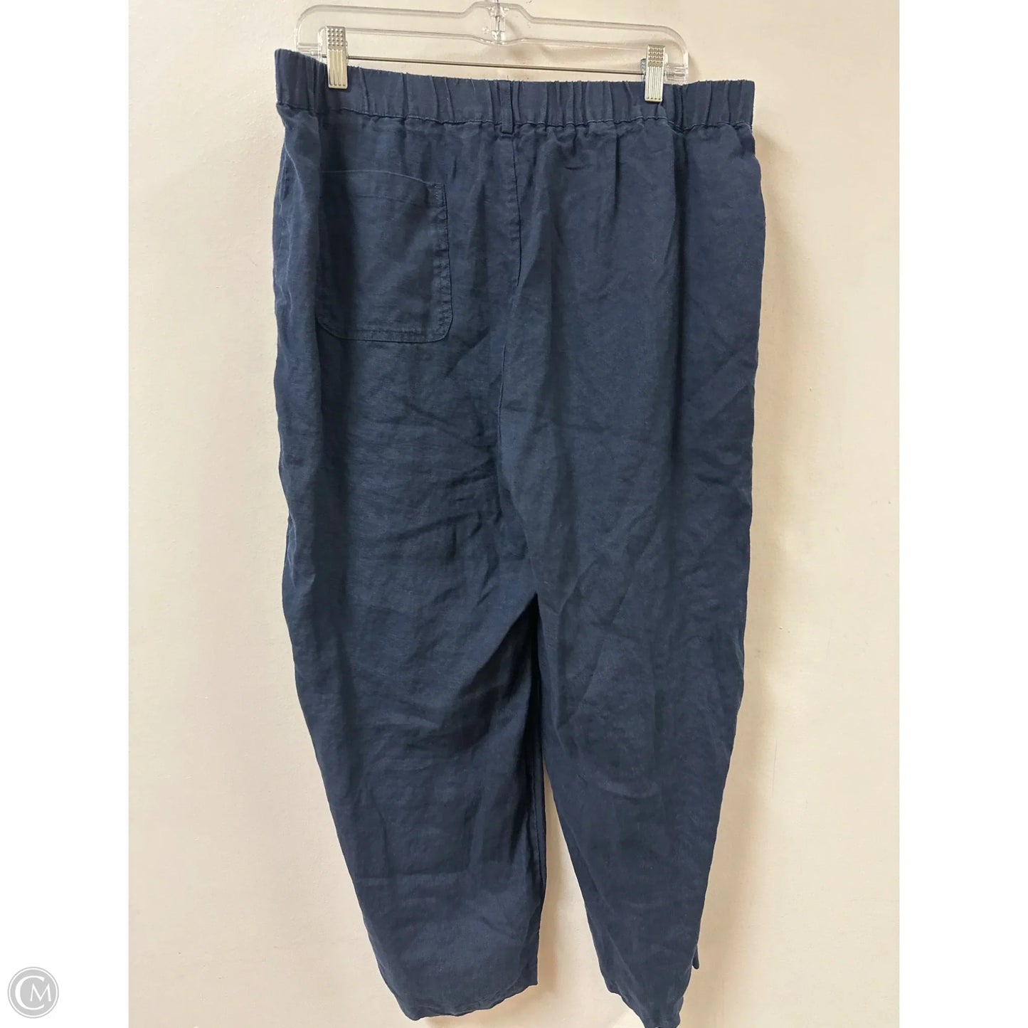 Pants Linen By Quince In Navy, Size: 16