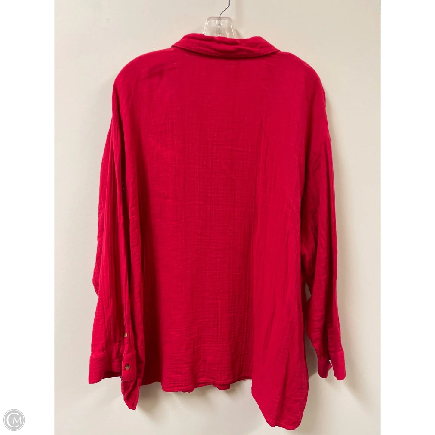 Top Long Sleeve By Old Navy In Red, Size: 2x