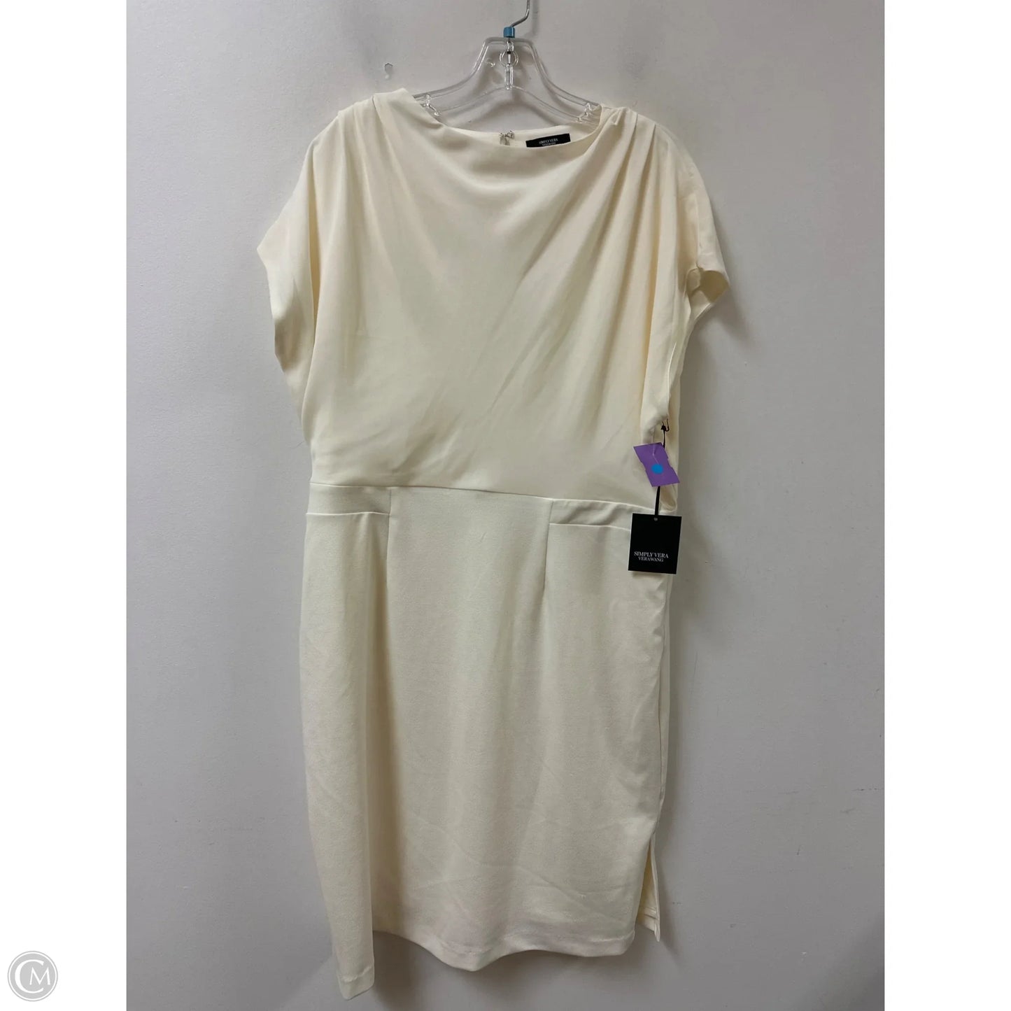 Dress Party Midi By Simply Vera In Cream, Size: 2x