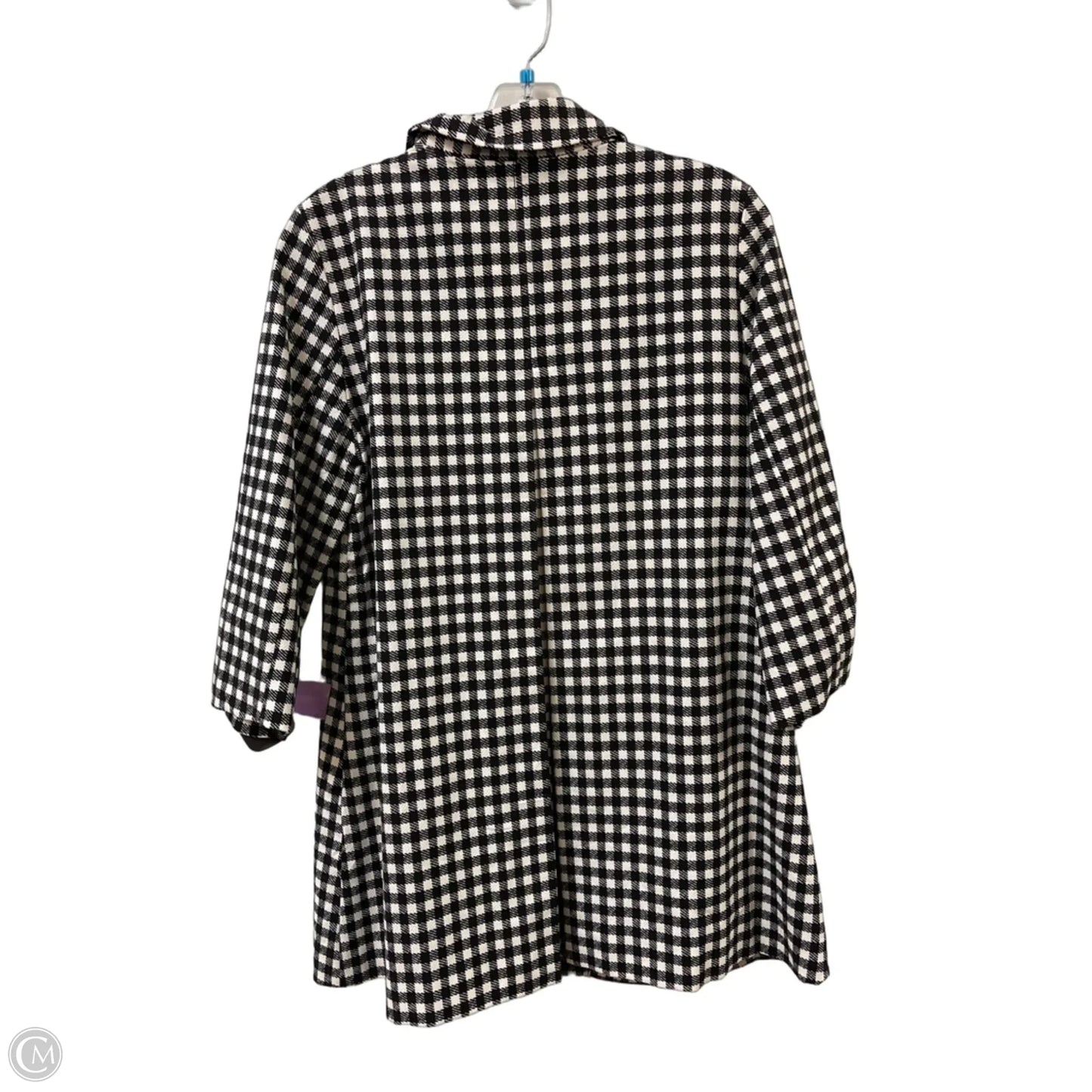 Coat Other By Chicos In Black & White, Size: M