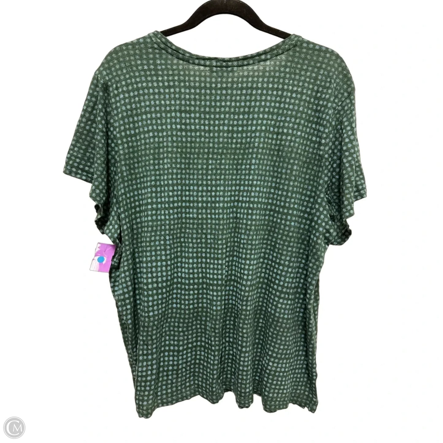 Top Short Sleeve Basic By Lucky Brand In Green, Size: 2x