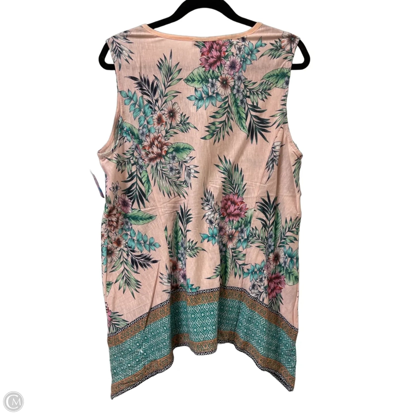 Top Sleeveless By Vintage America In Pink, Size: L