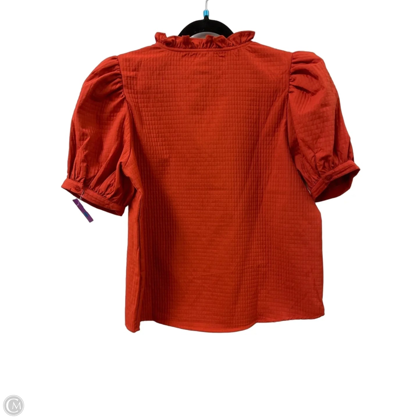 Blouse Short Sleeve By Glam In Orange, Size: L