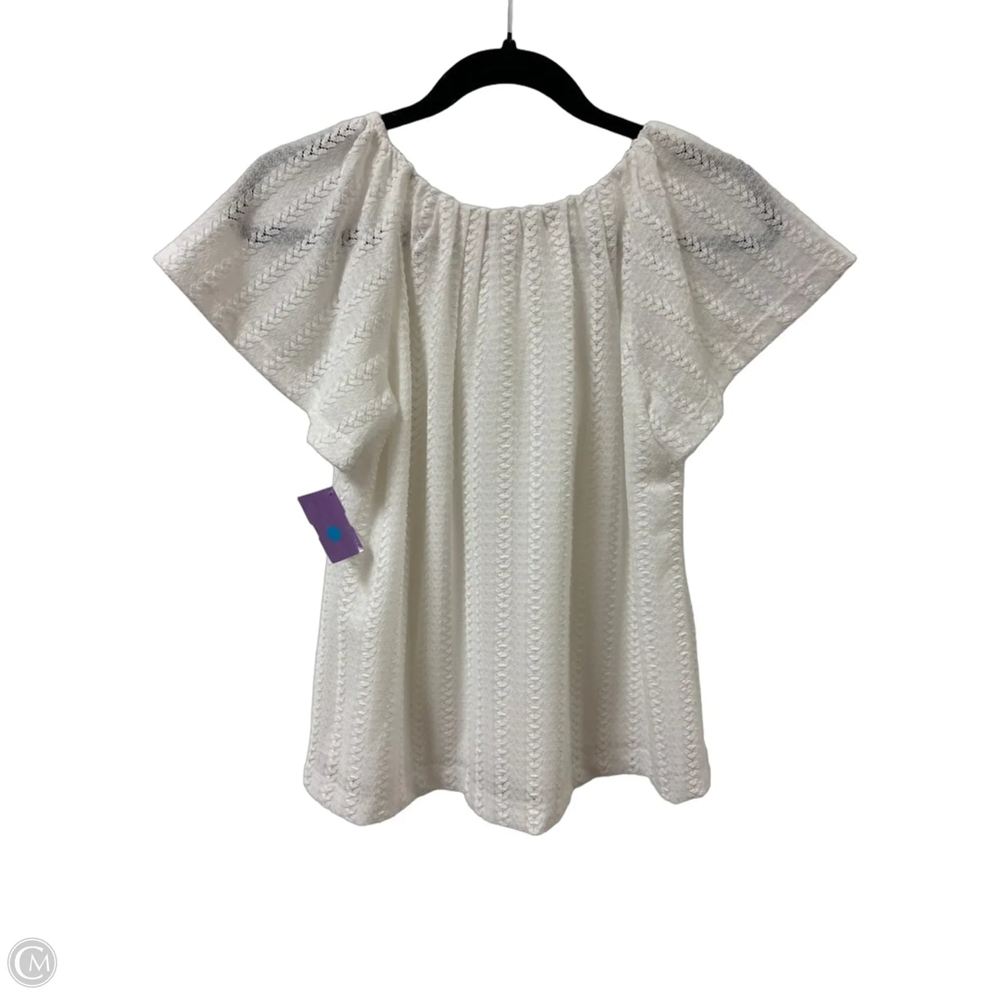 Top Short Sleeve By Loft In White, Size: Sp