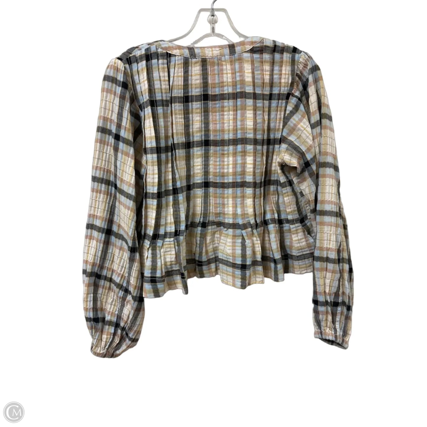 Top Long Sleeve By Pilcro In Plaid Pattern, Size: Xs