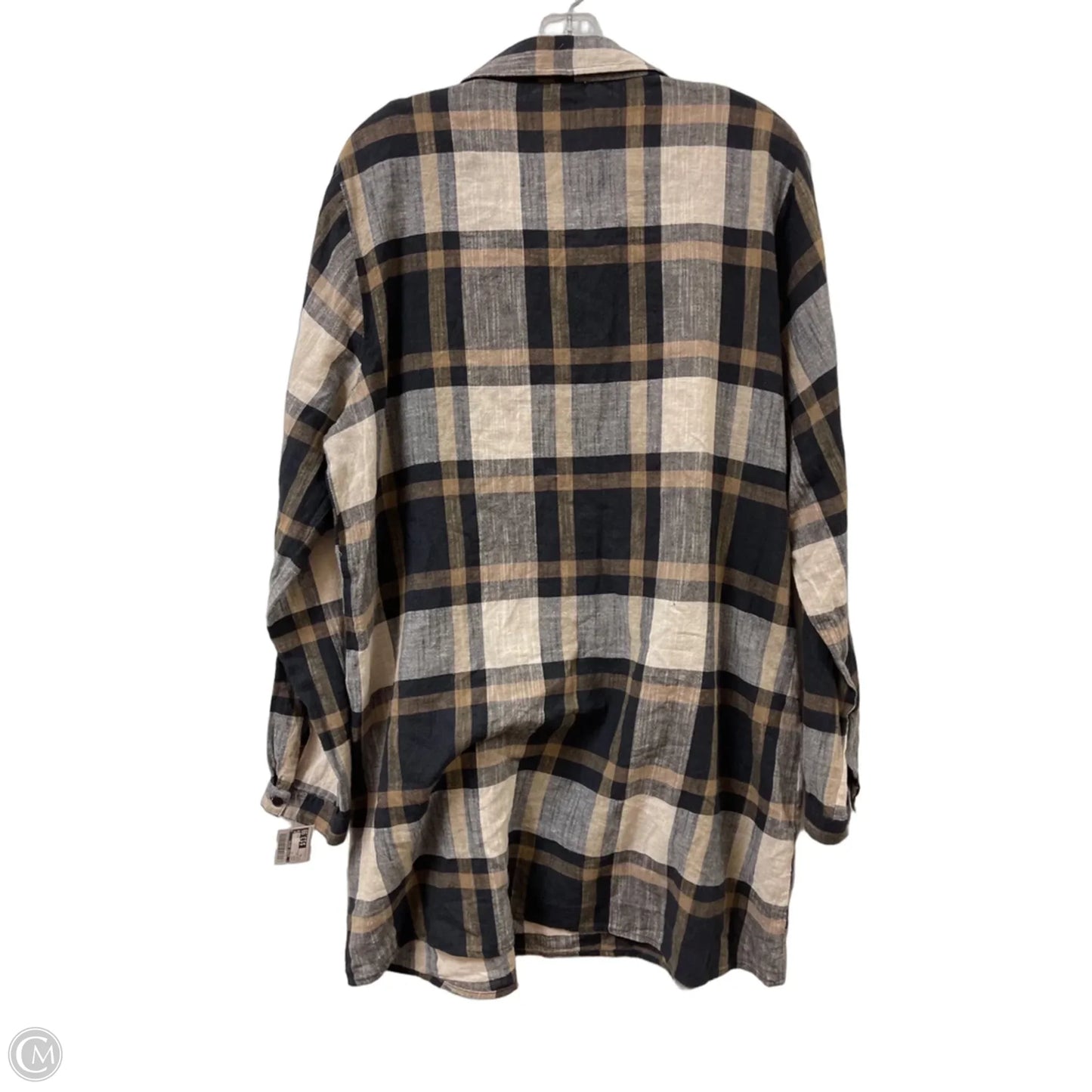 Tunic Long Sleeve By Clothes Mentor In Brown, Size: Xl