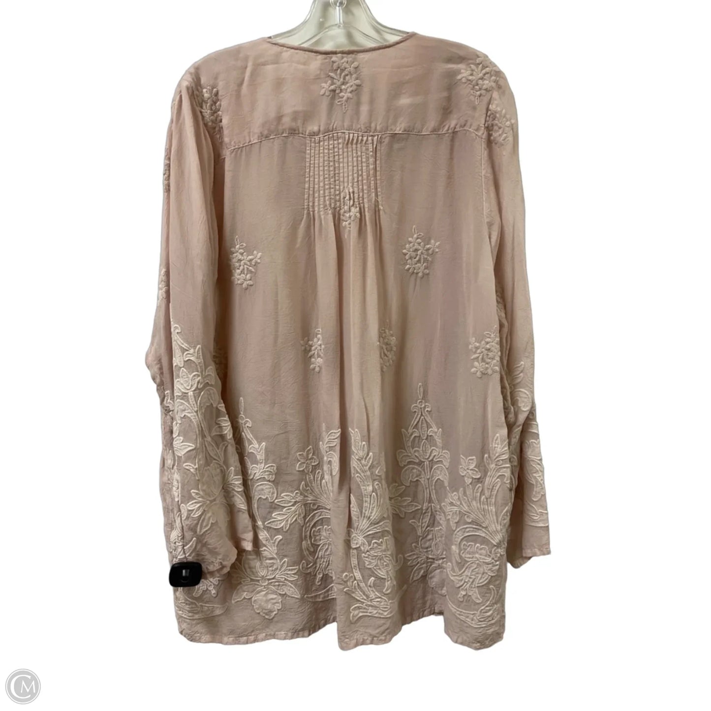 Blouse Designer By Johnny Was In Pink, Size: L