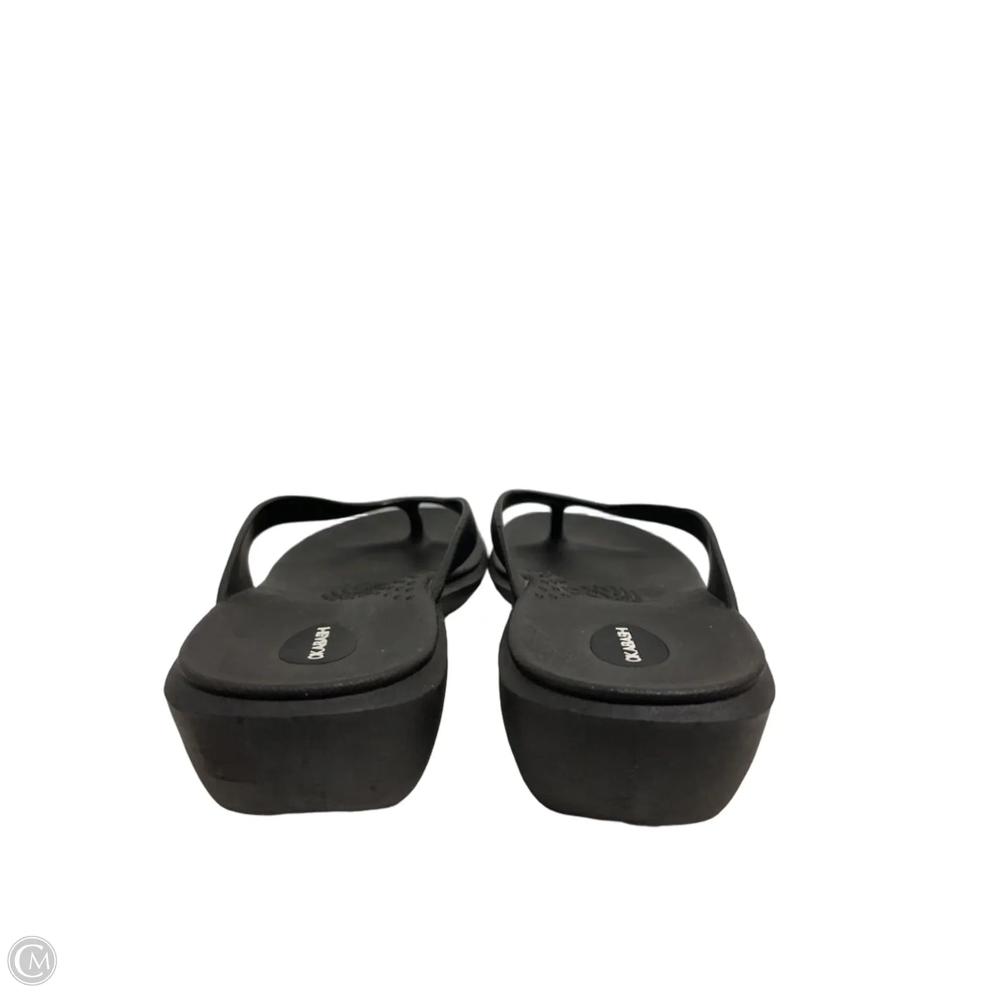 Sandals Flats By Clothes Mentor In Black, Size: 9.5