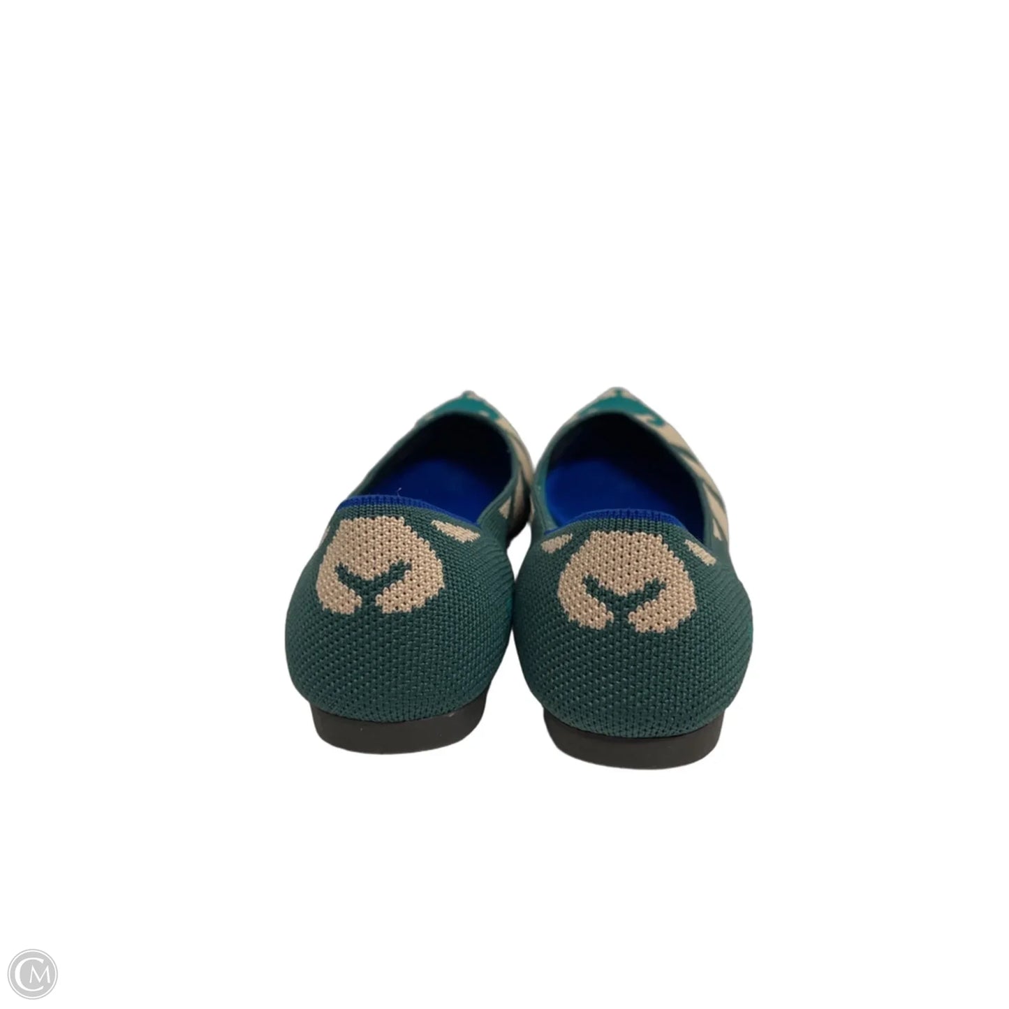 Shoes Flats By Rothys In Cream & Green, Size: 6.5